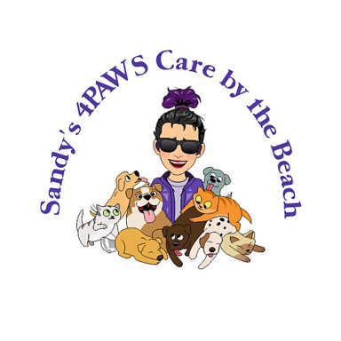 Sandy's 4PAWS Care by the Beach logo