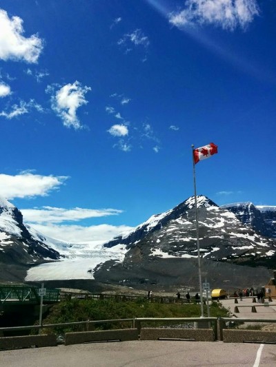 Athabasca Ice Glacier in Alberta, Canada, Rocky Mountains