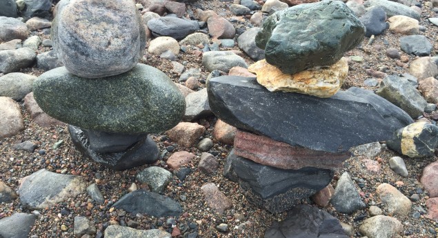 Inuksuk on the shore