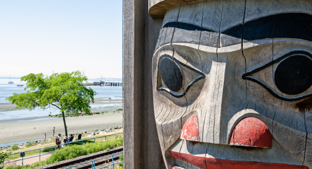 The East Beach Totem Poles