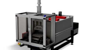 Industrial furnace with chains for springs hot setting