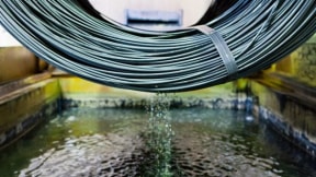 Steel wire for industrial ropes
