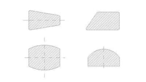 Fils métalliques avec profils spéciaux