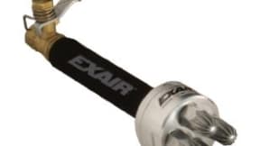 Safety air gun for wide area blowoff, cooling, and drying applications