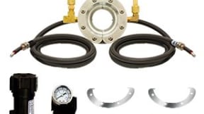 Ion air wipes for for static elimination on pipes, extrusions and cable