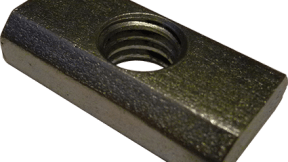 Rectangular nuts with trapezoidal edges