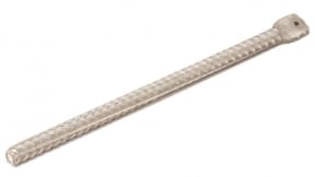 Flattened, perforated, and threaded studs