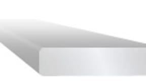Cold rolled flat wire bars with radiated edges