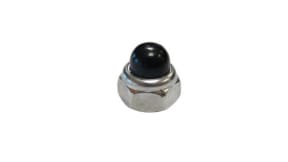 Hex nuts with black nylon cap
