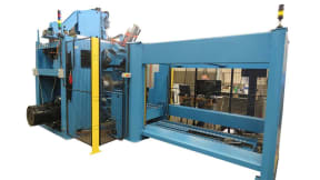 Automatic wire spooling machine, horizontal