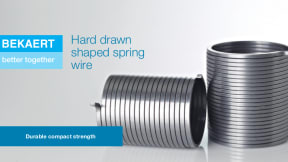 Hard drawn shaped spring wire