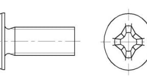 Cross recessed half round head screws