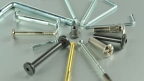 Junction pins with internal thread, hex keys