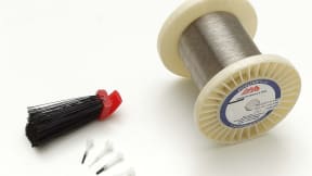 Bright, copper-coated, and galvanized iron wire for stapling
