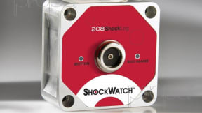 Impact and tilt indicators, recorders and temperature monitors