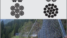 Stahldrahtseile für Steinschlag-Barrieren