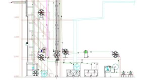 Vertical enamelling machine for flat wire – single line
