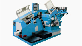 Thread rolling machine with pointing units