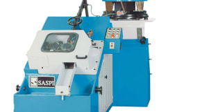 Rotary thread rolling machine for screws