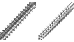 Self-tapping screws for wood and particle boards