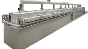 Coppering line for welding wires and staple wires