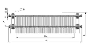 Staple wire mesh belt with straight crossbar - NCGC