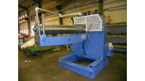 In-line unwinding machines upstream of cold headers