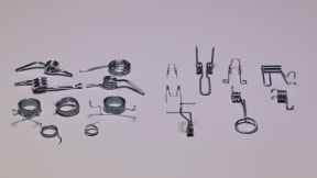 Single and double steel torsion springs