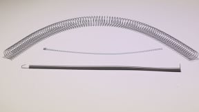 Spiral springs in steel and non-ferrous alloys.