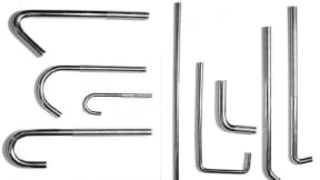 Hook bolts in stainless steel and iron