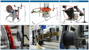 Unwinding machine for strips and flat wire spools up to 1000 Kg