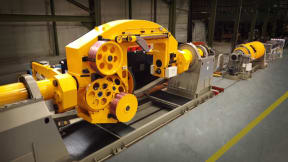 Wire and cable stranding line for non-ferrous metals