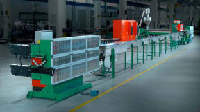 Wire and rope extrusion line for ferrous metals
