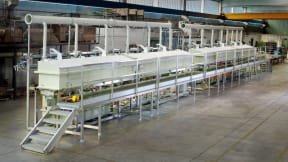 Wire and cable treatment line for non-ferrous metals