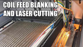 Coil-fed laser cutting lines for continuous sheet metal processing