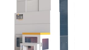 Automated vertical storage system for Euro Pallets