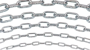 Low-carbon steel welded link chain
