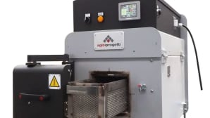Industrial furnace with horizontal chamber for springs tempering and/or stress relieving