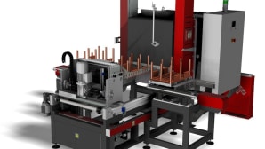 Automatic heat treatment station for superalloys springs