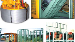 Pallets, basket, lifters, tilters and spools reconditioning machine