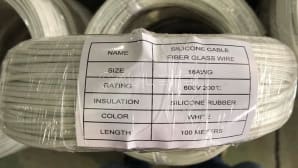Silicone cable fiber glass wire