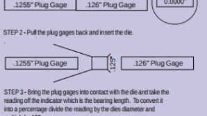 Die Check for bearing lengths determintion