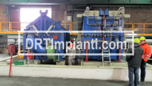DRT Impianti, polymerization station with single hook of 5 tons of wire rods