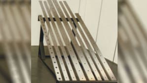 Straight steel blades made from design and sample