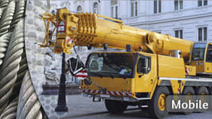 Steel wire ropes for mobile cranes
