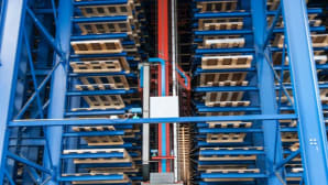 Automatic warehouse for sheets and slabs storage