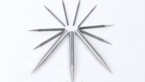 Steel pins for die lapping and polishing