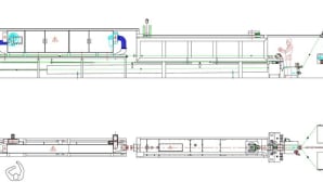Horizontal enamelling machine for round wire – double line