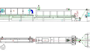 Horizontal enamelling machine for round wire – multiline old style