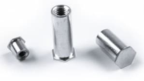 Press-In threaded spacers